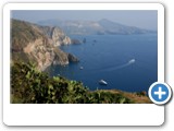 vue depuis le sommet de l'Ile de Lipari - Italie