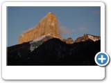 lever de soleil sur le Mont Aiguille